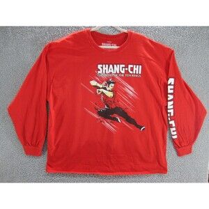Marvel Shirt Mens 3XL Shang Chi And The Legend Of The Ten Rings Red Long Sleeve